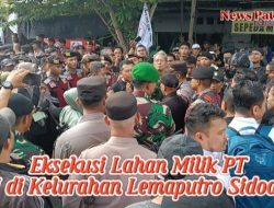 Eksekusi Lahan Milik PT KAI di Kelurahan Lemaputro Sidoarjo