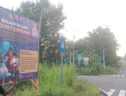 Ops Kesemalatan, Polsek Pracimantoro Pasang Spanduk Larangan Balap Liar