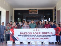 Polres Wonogiri Gelar Baksos Polri Presisi Bersama Aliansi Mahasiswa