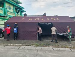 Polsek Krian Dirikan Tenda Darurat untuk Bantu Warga Terdampak Banjir di Dusun Badas