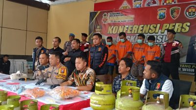 Sindikat Pengoplosan LPG Dibongkar, Ratusan Tabung LPG dan 5 Pelaku Diamanakan