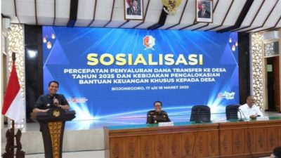 210 Kades Ikuti Sosialisasi BKK Desa 2025, Bupati Wahono Tekankan Pengentasan Kemiskinan dan Peningkatan IPM