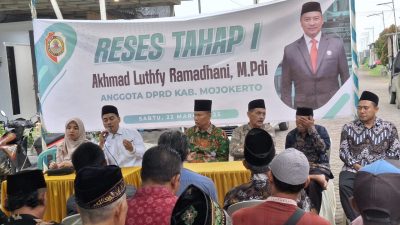 Anggota DPRD Kabupaten Mojokerto Fraksi PKB Akhmad Luthfy Ramadhani Gelar Reses Tahap I, Siap Tuntaskan Banjir di Desa Gayaman