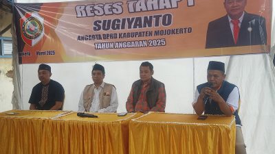 Kades Mojolebak Usulkan Perbaikan Jalan Desa pada Reses Tahap I Anggota DPRD Kabupaten Mojokerto Sugiyanto