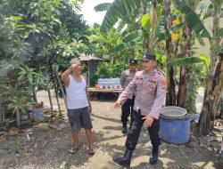 Anggota Sat Binmas Polresta Sidoarjo Silaturahmi Idul Fitri ke Penggerak P2B Desa Jati