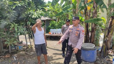 Anggota Sat Binmas Polresta Sidoarjo Silaturahmi Idul Fitri ke Penggerak P2B Desa Jati