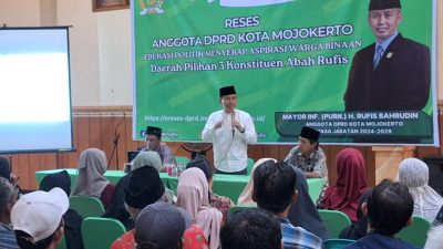 Serap Aspirasi Masyarakat, Anggota DPRD Kota Mojokerto H. Rufis Bahrudin Gelar Reses