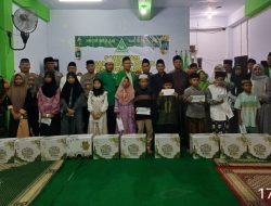 Kapolsek Krian Bersama PAC Ansor Gelar Aksi Sosial, Bagikan Takjil dan Santunan Anak Yatim