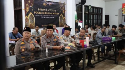 Kebersamaan dan Keakraban Warnai Buka Bersama Kapolres Wonogiri dengan Awak Media