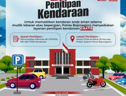 Mudik Tenang, Polres Bojonegoro Siapkan Penitipan Kendaraan Gratis