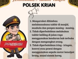 Polsek Krian Imbau Warga Rayakan Malam Takbir Dengan Kondusif, Larang Konvoi dan Penggunaan Sound Horeg