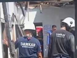 Akibat Konsleting Listrik, Rumah di Pengarang Bondowoso Ludes Terbakar