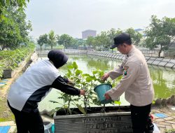 Aksi Nyata Polsek Krian Bersama Pemdes dan Masyarakat Sukseskan Ketahanan Pangan di Lahan Bumdes