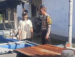 Bhabinkamtibmas Desa Pagerngumbuk Wonoayu Cek Budidaya Ikan Nila untuk Ketahan Pangan