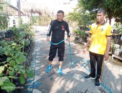 Kapolsek Tulangan Tinjau Lahan Pekarangan Warga Dalam Upaya Swasembada Pangan Bergizi