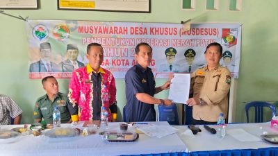 Musdesus Pembentukan Koprasi Merah Putih Desa Kota Agung, Sungkai Selatan Terbentuk