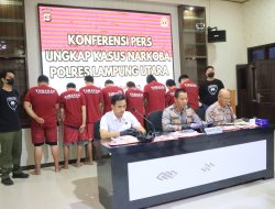 Priode April 2025, Sat Narkoba Polres Lampung Utara Ungkap 5 Kasus Penyalahgunaan Narkoba Dengan Mengamankan 8 Tersangka