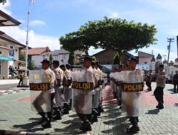 Tingkatkan Profesionalisme, Dalmas Polres Wonogiri Kembali Latihan Pananganan Unras