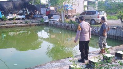 Bhabinkamtibmas Desa Tropodo Polsek Waru Tinjau Pekarangan Pangan Bergizi Perikanan