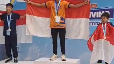 Brillian Pratama Arlista putra Keluarga Wisata Desa BMJ Mojopahit Mojokerto Raih Dua Medali Emas di Kejuaraan Diving Internasional