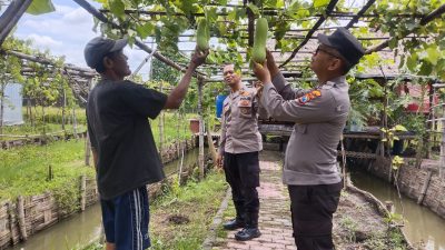 Dukung Program Ketahanan Pangan, Polsek Buduran Intensifkan Patroli Sambang Desa