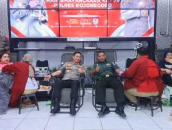 Polres Bojonegoro Gelar Donor Darah Sambut Hari Bhayangkara ke-79