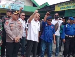 Ketua Konfederasi SPSI Kabupaten Mojokerto dan Mantan Ketua Pemenangan Mubarok H. Suwandy Berangkatkan Ribuan Buruh ke Surabaya