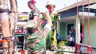 Mengenal Profesi TNI Sejak Dini, TK/RA Miftakhul Ulum Lamongan kunjungi Markas Koramil Sumberrejo Bojonegoro