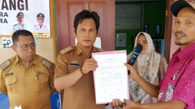 Pemdes Banjar Wangi Serah Terima Pekerjaan Pembangunan Fisik Lapen Ta. 2025