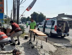 Pengendara Motor di Madiun Luka Berat Akibat di Srempet Bus Restu