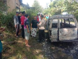 Polisi Datangi TKP Kebakaran Mobil Carry di Sidoharjo, Kerugian Capai Rp25 Juta