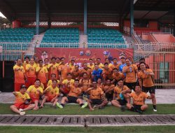 Polres Bojonegoro Gelar Fun Game Sepak Bola, Mempererat Silaturahmi dengan Awak Media