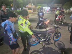 Polres Jember Amankan Belasan Motor Tidak Sesuai Spektek Terlibat Balap Liar