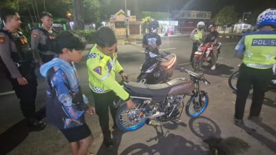 Polres Jember Amankan Belasan Motor Tidak Sesuai Spektek Terlibat Balap Liar