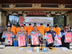 Satreskoba Polres Badung Bekuk 2 Perempuan dan 7 Pria Dalam Kasus Narkoba