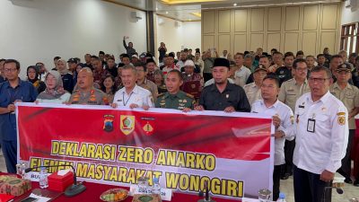 Tolak Anarkisme, Elemen Masyarakat di Kabupaten Wonogiri Deklarasikan Zero Anarko