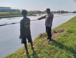 Bhabinkamtibmas Desa Jiken Cek Lahan Padi, Topang Ketahanan Pangan