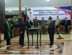 Bupati Rijanto Lantik Khusna Lindarti Sebagai Pj Sekretaris Daerah Kabupaten Blitar