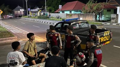 Ciptakan Rasa Aman, Sat Samapta Polres Sumbawa Barat Gelar Patroli Dialogis di Wilayah Kota Taliwang