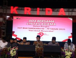 Doa Lintas Agama Polri untuk Negeri Bersama K.H. Ahmad Anwar Zahid Meriahkan HUT Bhayangkara ke-79 Polres Wonogiri