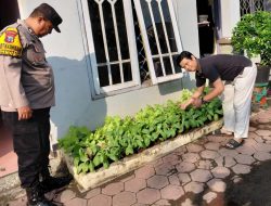 Polresta Sidoarjo Dorong Ketahanan Pangan, Bhabinkamtibmas Grogol Tinjau Lahan Pertanian Warga