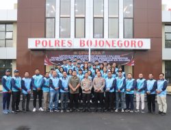 Kapolres Bojonegoro Lepas Tim Bola Voli Menuju Porprov Jatim IX 2025
