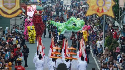 Dikbud Kota Mojokerto Sukses Gelar Kirab Budaya Mojo Bangkit Memperingati Hari Jadi Kota Mojokerto ke-107