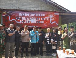 Menjelang Peringati HUT Bhayangkara ke-79, Polres Wonogiri Salurkan Bantuan Sarana Air Bersih ke Warga Dusun Kembang