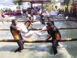 Meriah!, Polres Bojonegoro Gelar Lomba Perang Guling Sambut Hari Bhayangkara ke-79