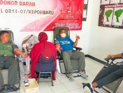 Peduli Kesehatan Masyarakat, Koramil Kepohbaru Bojonegoro Gelar Bakti Sosial Donor Darah