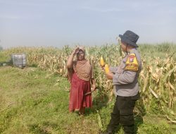 Polisi Cinta Petani, Bhabinkamtibmas Polsek Balongbendo Dorong Warga Manfaatkan Pekarangan untuk Ketahanan Pangan