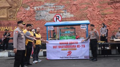 Polres Wonogiri Gelar Bhakti Sosial HUT Bhayangkara ke-79 di CFD Jalan Pemuda