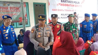 Polresta Sidoarjo Gelar Baksos Kesehatan Sambut Hari Bhayangkara ke-79