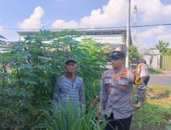 Polsek Jabon Tinjau Lahan Pekarangan untuk Dukung Ketahanan Pangan Bergizi